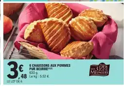 E.Leclerc 6 chaussons aux pommes pur beurre offre
