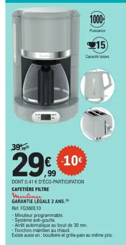 E.Leclerc MOULINEX Cafetière filtre offre