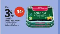E.Leclerc MOUETTES D'ARVOR Sardines offre