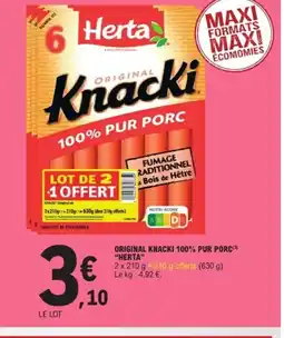 E.Leclerc HERTA Original knacki 100% pur porc offre