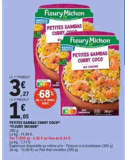 E.Leclerc FLEURY MICHON Petites gambas curry coco offre