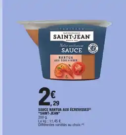 E.Leclerc SAINT-JEAN Sauce nantua aux écrevisses offre