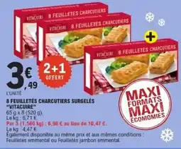 E.Leclerc VITACUIRE feuilletés charcutiers surgelés offre