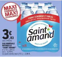 E.Leclerc SAINT AMAND Eau minérale naturelle offre