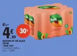 E.Leclerc FUZE TEA Boisson au thé glacé pêche offre
