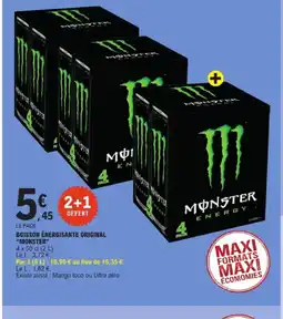 E.Leclerc MONSTER Boisson énergisante original offre