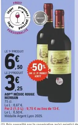 E.Leclerc Aop médoc rouge merrain offre
