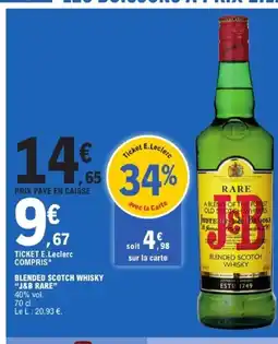 E.Leclerc J&B RARE Blended scotch whisky offre