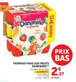 Super U Fromage frais aux fruits danonino offre