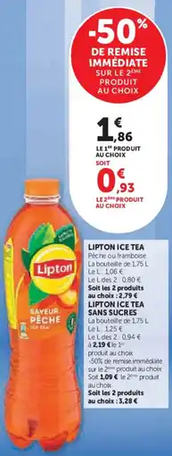 Super U Lipton ice tea offre