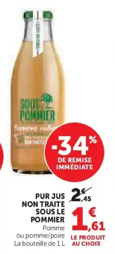 Super U Pur jus non traite sous le pommier offre