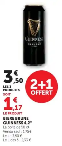 Super U Biere brune guinness 4,2° offre