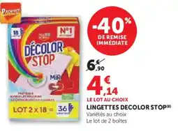 Super U Lingettes decolor stop offre