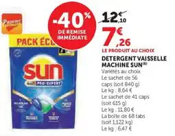 Super U Detergent vaisselle machine sun offre