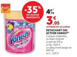 Super U Detachant oxi action vanish offre