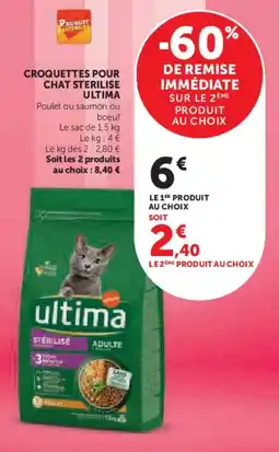Super U Croquettes pour chat sterilise ultima offre