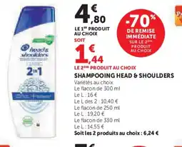 Super U Shampooing head & shoulders offre