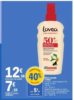 E.Leclerc LOVEA Spray solaire offre