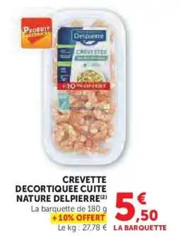 Super U Crevette decortiquee cuite nature delpierre offre
