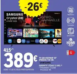 E.Leclerc SAMSUNG TV LED 55U7005F 55" (POUCES) offre