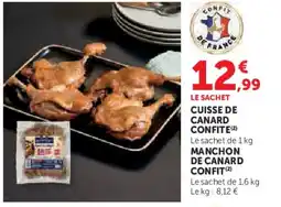 Super U Cuisse de canard confite offre