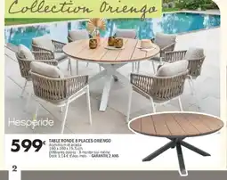 La Foir'Fouille HESPÉRIDE Table ronde 8 places oriengo offre