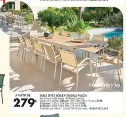 La Foir'Fouille HESPÉRIDE Table effet bois extensible piazza offre