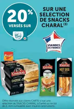 Super U Sur une selection de snacks charal offre