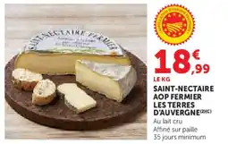 Super U Saint-nectaire aop fermier les terres d'auvergne offre