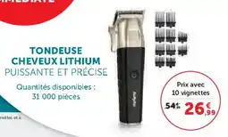 Super U Tondeuse cheveux lithium puissante et précise offre