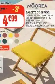 La Foir'Fouille Moorea - galette de chaise offre