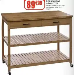 La Foir'Fouille Lot de cuisine a roulettes offre