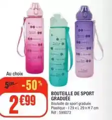 La Foir'Fouille Bouteille de sport graduée offre