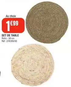 La Foir'Fouille Set de table offre