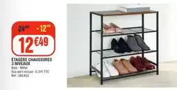 La Foir'Fouille Étagère chaussures 3 niveaux offre