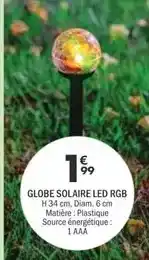 La Foir'Fouille Globe solaire led rgb offre