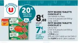 Hyper U U Petit beurre tablette chocolat offre