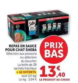Maximarché Sheba - repas en sauce pour chat offre