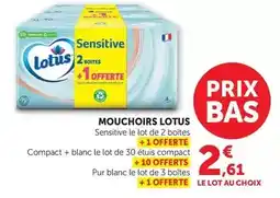 Maximarché Lotus - mouchoirs offre