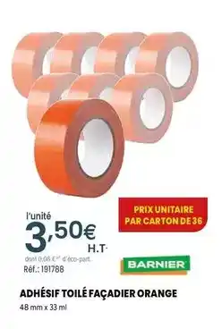 Quéguiner Barnier - adhésif toile façadier orange offre