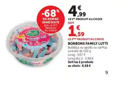 Hyper U LUTTI Bonbons family offre