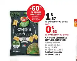 Hyper U VICO Chips de lentilles natur'&bon offre