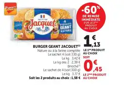 Hyper U JACQUET Burger geant offre