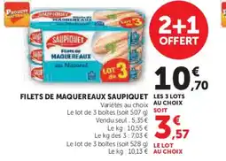 Hyper U SAUPIQUET Filets de maquereaux offre