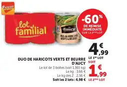 Hyper U D'AUCY Duo de haricots verts et beurre offre