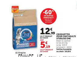 Hyper U ONE Croquettes pour chat adulte sterilise offre