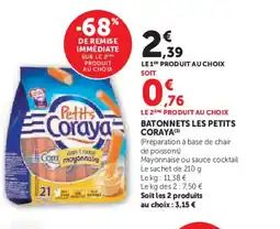 Hyper U LES PETITS CORAYA Batonnets offre