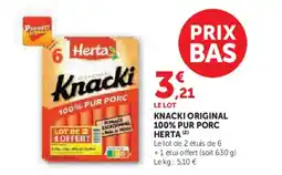 Hyper U HERTA Knacki original 100% pur porc offre