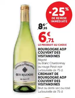 Hyper U COUVENT DES VISITANDINES Bourgogne aop offre