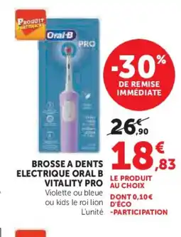 Hyper U Brosse a dents electrique oral b vitality pro offre